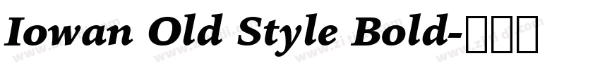 Iowan Old Style Bold字体转换